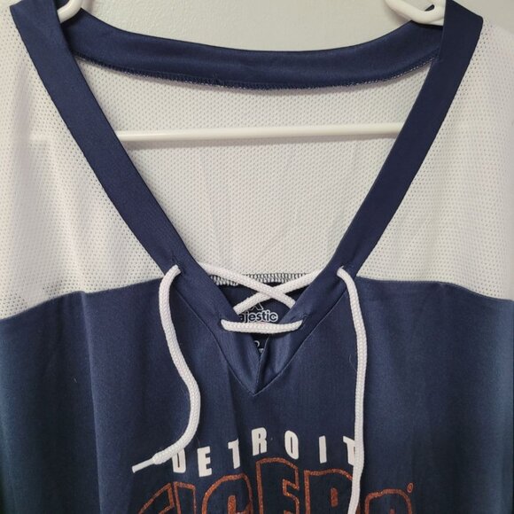 Majestic Detroit Tigers MLB Baseball Major League Tags Womens Plus 3X Lace Up - Picture 6 of 9
